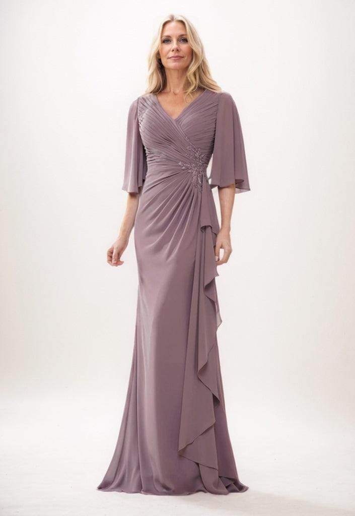 Trumpet-Mermaid Maxi Chiffon Mother Of The Bride Dress CM0310 - COCOMELODY